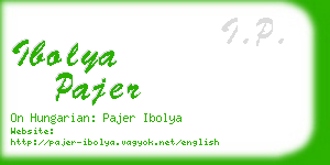 ibolya pajer business card